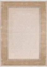 Garath Çerçeveli Krem Viskon ve Akrilik Makine Halısı