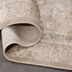 Rhein Çerçeveli Krem Viskon ve Akrilik Makine Halısı - Görsel 4