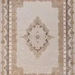 Hanau Klasik Göbekli Krem Viskon ve Akrilik Makine Halısı