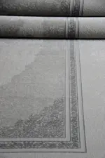 Burie Çerçeveli Göbekli Gri Polyester Makine Halısı - Görsel 5