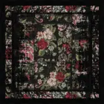 Born Desenli Siyah Polyester ve Pamuklu Yıkanabilir Kaydırmaz Taban Dijital Baskı Halısı - Görsel 5