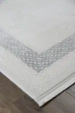 Mora Çerçeveli Krem Akrilik Makine Halısı - Görsel 2