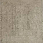 Foce Çerçeveli Bej Polyester Makine Halısı