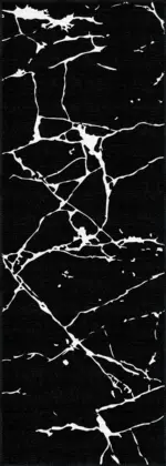 Torre Modern Siyah Polyester ve Pamuklu Yıkanabilir Kaydırmaz Taban Dijital Baskı Halı - Görsel 3