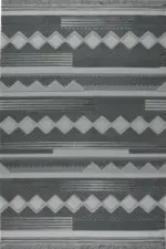 Moult Modern Antrasit Polyester Makine Halısı