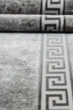 Woore Çerçeveli Gri Akrilik Makine Halısı - Görsel 5