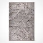 Abades Modern Gri Polyester Kaydırmaz Tabanlı Makine Halısı - Görsel 2