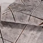 Abades Modern Gri Polyester Kaydırmaz Tabanlı Makine Halısı - Görsel 4