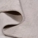 Bercial Modern Krem Polyester Kaydırmaz Tabanlı Makine Halısı - Görsel 3