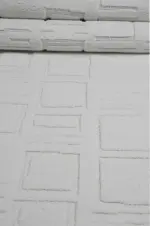 Carson Modern Beyaz Polyester Makine Halısı - Görsel 5