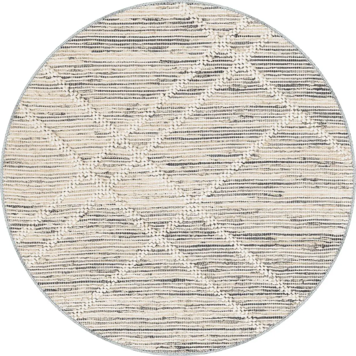 Navigli Geometrik Bej Polyester ve Pamuklu Yıkanabilir Kaydırmaz Taban Dijital Baskı Halı - Görsel 7