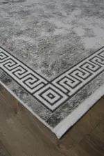 Woore Çerçeveli Gri Akrilik Makine Halısı - Görsel 2