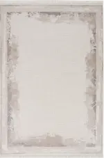 Yuncos Çerçeveli Krem Akrilik Makine Halısı