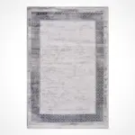 Somolinos Çerçeveli Gri Akrilik Makine Halısı - Görsel 2
