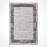 Almazan Çerçeveli Gri Akrilik Makine Halısı - Görsel 2