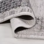 Almazan Çerçeveli Gri Akrilik Makine Halısı - Görsel 4