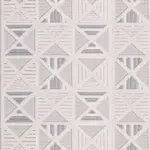 Grajera Geometrik Beyaz Polyester Kaydırmaz Tabanlı Makine Halısı Grajera Geometrik Beyaz Polyester Kaydırmaz Tabanlı Makine Halısı