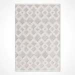 Hacinas Geometrik Krem Polyester Kaydırmaz Tabanlı Makine Halısı - Görsel 2