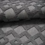 Conde Geometrik Antrasit Polyester Kaydırmaz Tabanlı Makine Halısı - Görsel 5