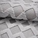 Duero Geometrik Gri Polyester Kaydırmaz Tabanlı Makine Halısı - Görsel 5