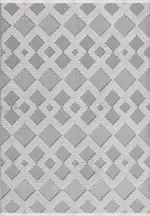 Duero Geometrik Gri Polyester Kaydırmaz Tabanlı Makine Halısı