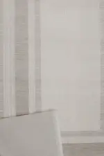 Corato Çerçeveli Krem Bej Çizgili Akrilik Makine Halısı - Görsel 6