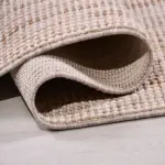 Liceras Bukle  Modern Bej Polyester Kaydırmaz Tabanlı Makine Halısı - Görsel 4