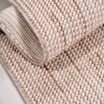 Liceras Bukle  Modern Bej Polyester Kaydırmaz Tabanlı Makine Halısı - Görsel 5