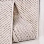 Atienza Bukle Modern Beyaz Polyester Kaydırmaz Tabanlı Makine Halısı - Görsel 3