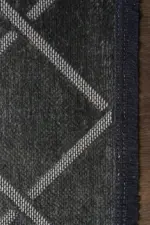Sifor Modern Antrasit Yıkanabilir Polyester Makine Halısı - Görsel 3