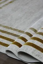 Haute Çerçeveli Gri Polyester Makine Halısı - Görsel 6