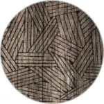 Prat Modern Gold Polyester ve Pamuklu Yıkanabilir Kaydırmaz Taban Dijital Baskı Halı - Görsel 7