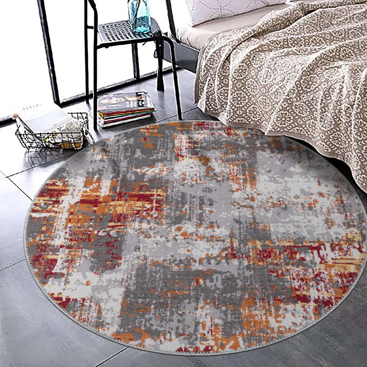 Santa Modern Multi Polyester ve Pamuklu Yıkanabilir Kaydırmaz Taban Dijital Baskı Halı - Görsel 8