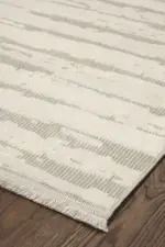 Nismes Modern Krem Polyester Makine Halısı - Görsel 2