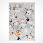 Sirnach Figürlü Multi Polyester Pamuk Tabanlı Çocuk Halısı - Görsel 2