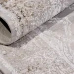 Membrio Klasik Göbekli Gri Polipropilen ve Polyester Makine Halısı - Görsel 5