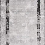 Mancha Çerçeveli Gri Polipropilen ve Polyester Makine Halısı