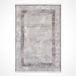 Bonillo Çerçeveli Gri Polipropilen ve Polyester Makine Halısı - Görsel 2