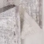 Bonillo Çerçeveli Gri Polipropilen ve Polyester Makine Halısı - Görsel 3