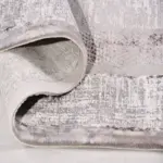 Bonillo Çerçeveli Gri Polipropilen ve Polyester Makine Halısı - Görsel 4