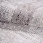 Bonillo Çerçeveli Gri Polipropilen ve Polyester Makine Halısı - Görsel 5