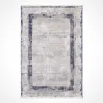 Munera Çerçeveli Gri Polipropilen ve Polyester Makine Halısı - Görsel 2