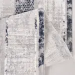 Munera Çerçeveli Gri Polipropilen ve Polyester Makine Halısı - Görsel 3