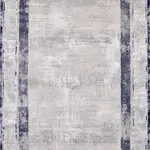 Munera Çerçeveli Gri Polipropilen ve Polyester Makine Halısı