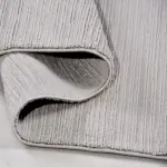 Caspe Modern Gri Polyester  Makine Halısı - Görsel 4