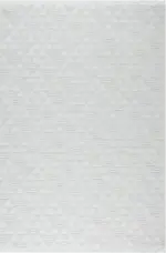 Jodar Modern Beyaz Yıkanabilir Polyester,Pamuk Makine Halısı