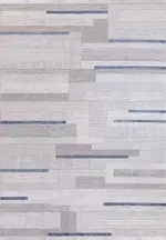 Olmeto Modern Gri Triko Akrilik Pamuk Atkılı Makine Halısı