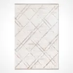 Sterpeto Geometrik Krem Triko Akrilik Pamuk Atkılı Makine Halısı - Görsel 2