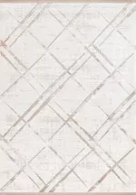 Sterpeto Geometrik Krem Triko Akrilik Pamuk Atkılı Makine Halısı