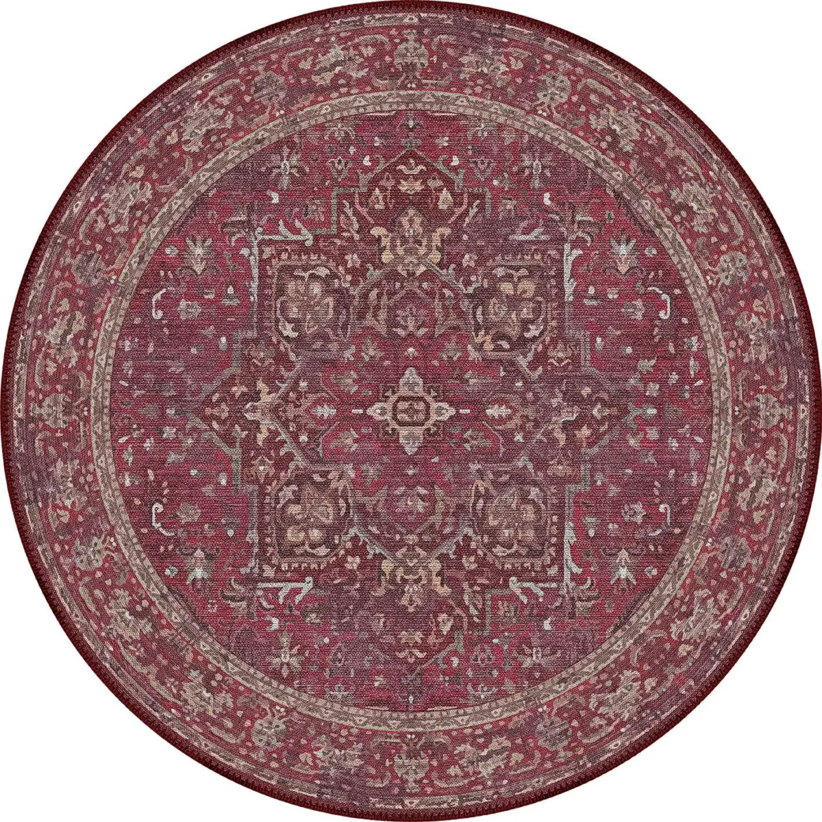 Calle Göbekli Bordo Polyester ve Pamuklu Yıkanılabilir Kaydırmaz Taban Dijital Baskı Halı - Görsel 7